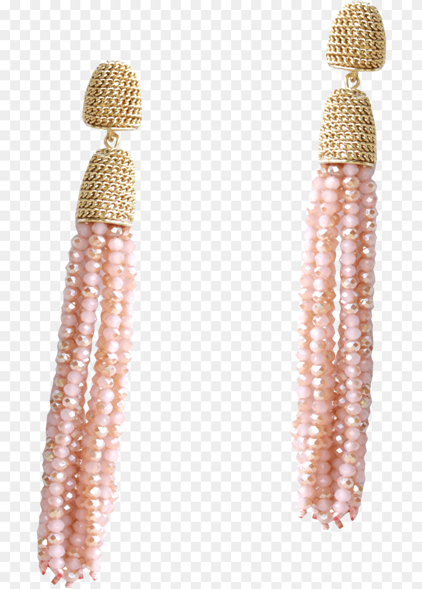 Peach Tassel Earrings Earring, Accessories, Jewelry, Bead, Ornament PNG
