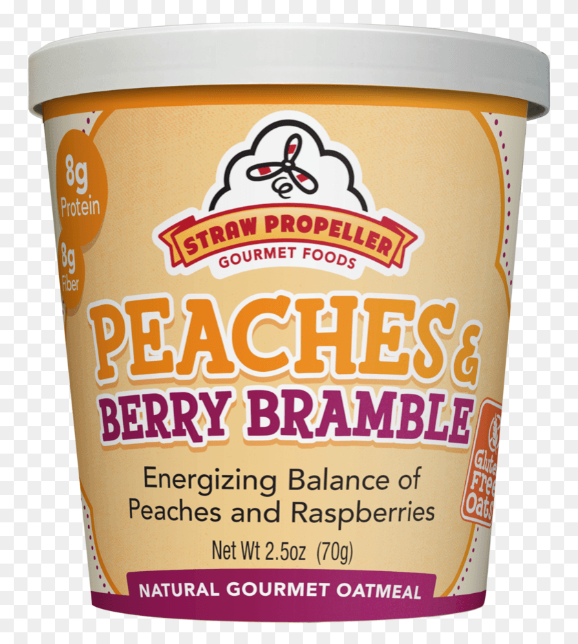 761x877 Peaches Amp Berry Bramble Straw Propeller Oatmeal, Food, Beer, Alcohol HD PNG Download