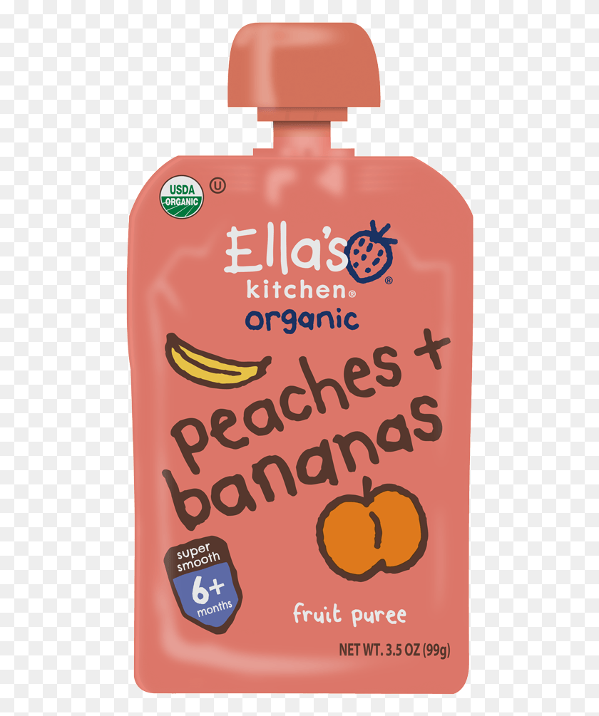 488x945 Peaches Bananas Ella39s Kitchen Peaches And Bananas, Label, Text, Advertisement HD PNG Download