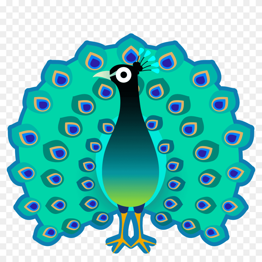 Peacock Emoji Clipart, Animal, Bird Sticker PNG