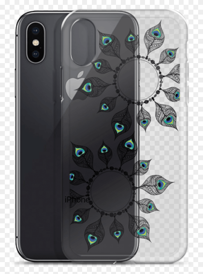 757x1069 Peacock Feather Circles Iphone Case Iphone, Electronics, Phone, Mobile Phone HD PNG Download
