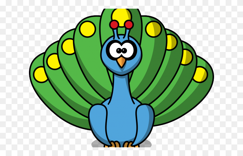 640x480 Peafowl Clipart Beautiful Peacock Peacock Cartoon, Ball, Bird, Animal HD PNG Download