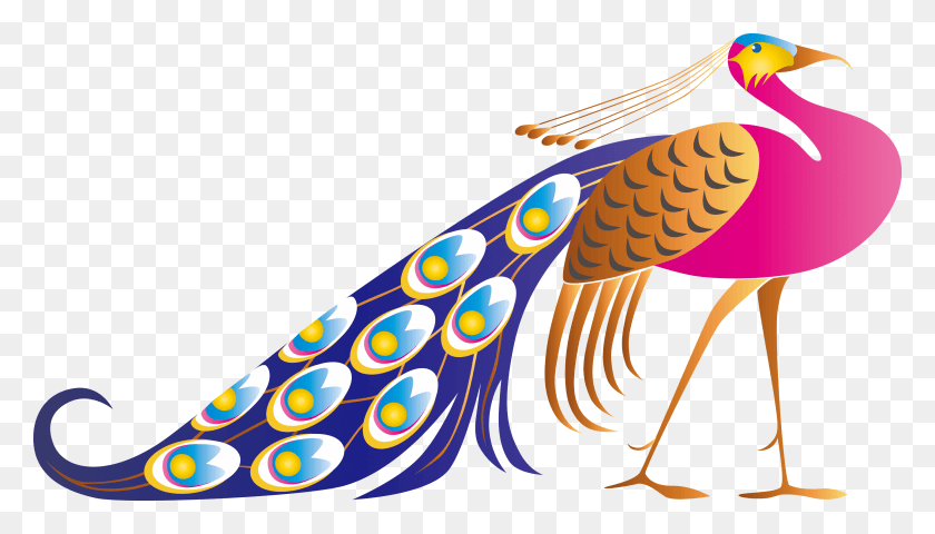 3351x1807 Descargar Png Peafowl Clipart Peacock Dance Peacock Clipart, Animal, Graphics Hd Png