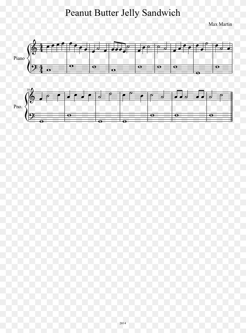 749x1075 Peanut Butter Jelly Sandwich Sheet Music Composed By Yes Sir That39s My Baby Pdf, Gray, World Of Warcraft HD PNG Download