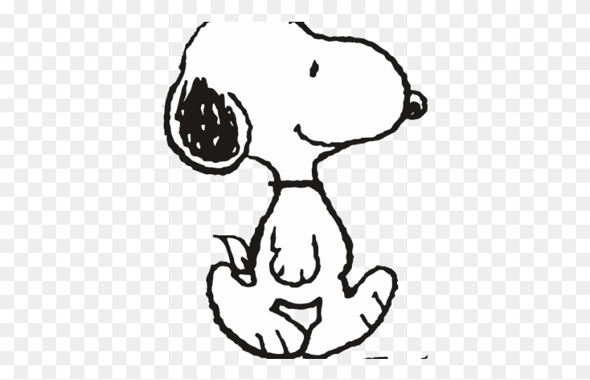 379x481 Descargar Png / Peanut Clipart Snoopy Snoopy Clipart Blanco Y Negro, Stencil, Etiqueta, Texto Hd Png