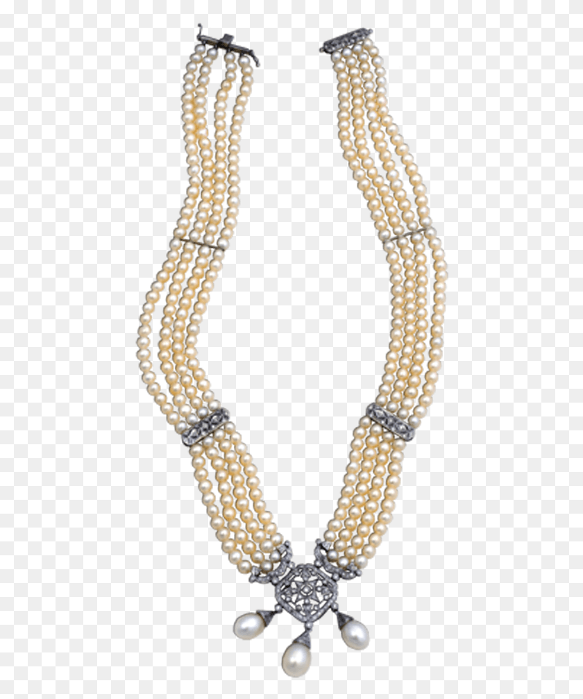 452x947 Pearl And Diamond Necklace Necklace, Jewelry, Accessories, Accessory HD PNG Download