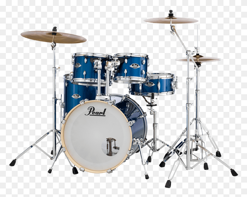 866x677 Pearl Export Series Drumset Blue Cheap Drum Kit Pearl Austraila, Percussion, Musical Instrument, Wristwatch HD PNG Download