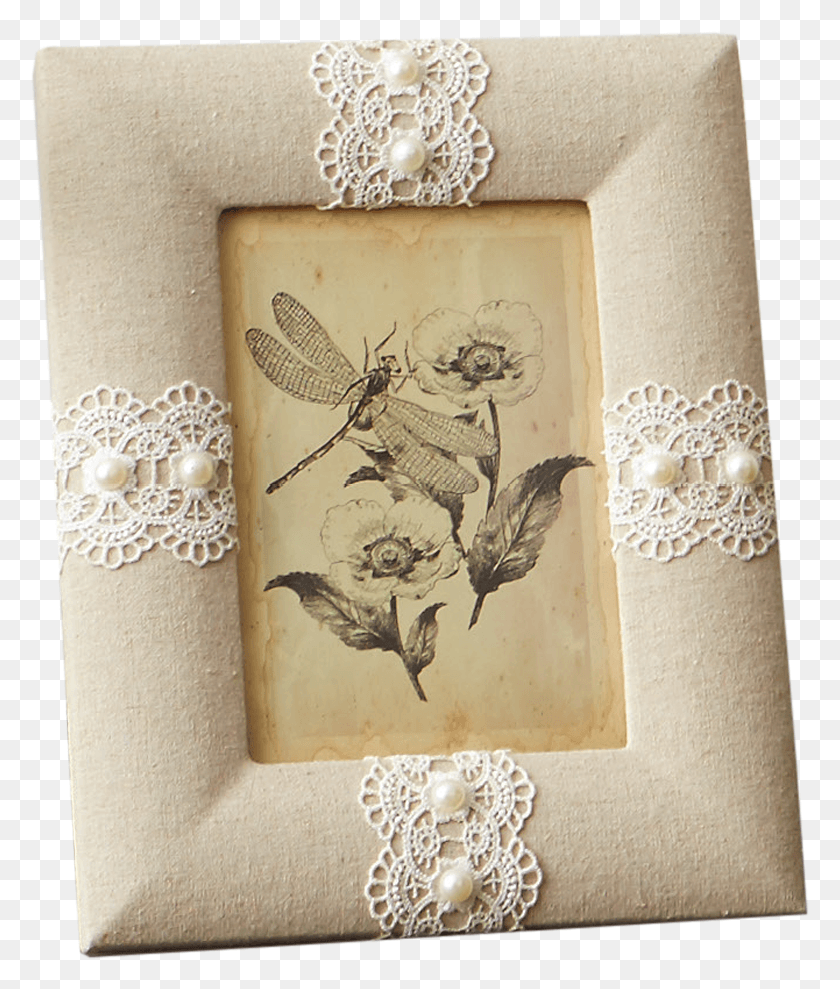 779x929 Pearl Lace Frame Flower, Bird, Animal, Home Decor Descargar Hd Png