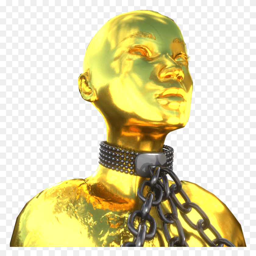 895x894 Pearls Collar Chains And Broken Bronze Sculpture, Person, Human, Figurine HD PNG Download