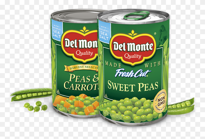 803x526 Peas Del Monte Can Food, Canned Goods, Aluminium, Tin HD PNG Download