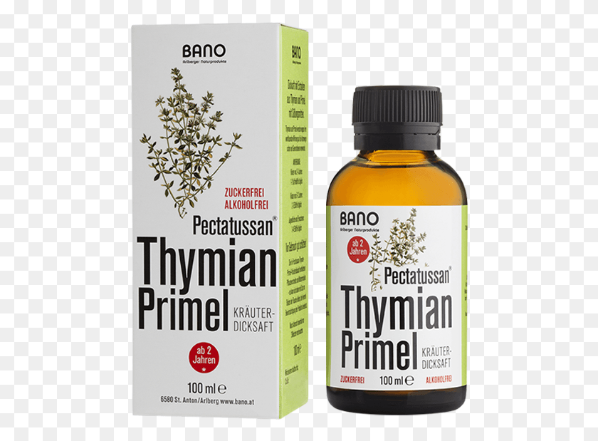 474x559 Pectatussan Thyme Primrose Syrup Thyme Syrup, Label, Text, Bottle HD PNG Download