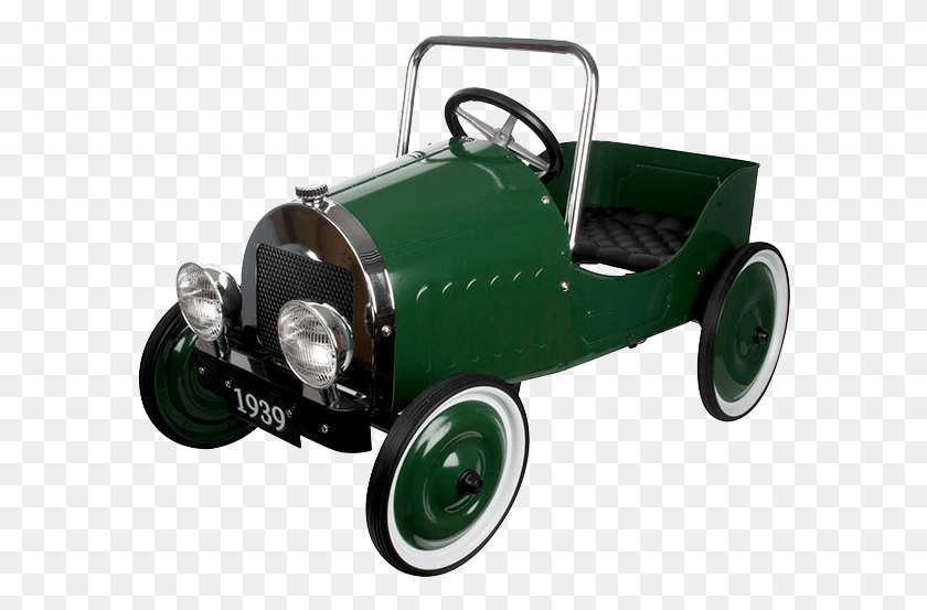 592x493 Pedal Cars Great Gizmos Green Classic Pedal Car, Vehicle, Transportation, Automobile HD PNG Download