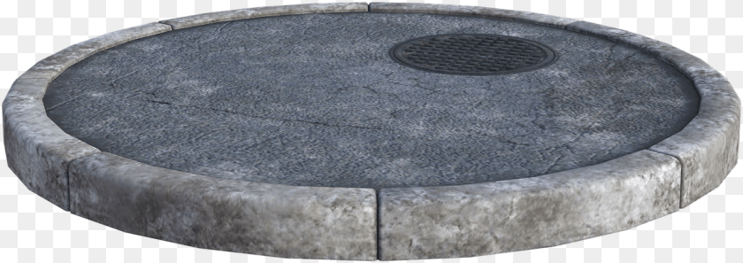 1238x438 Pedestal Concrete Round Circle, Hole, Sewer, Hot Tub, Tub Sticker PNG