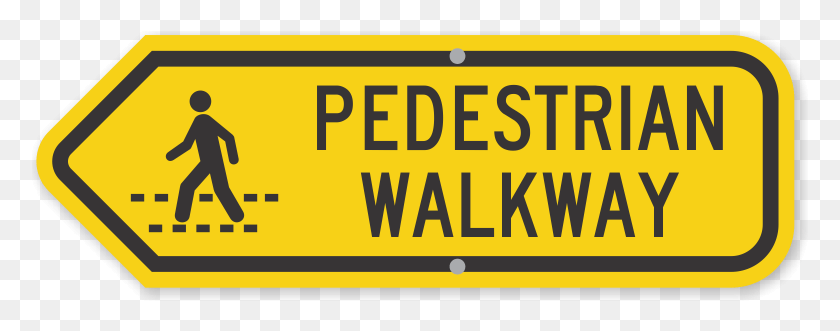 777x271 Pedestrian Walkway Sign Sign, Text, Vehicle, Transportation HD PNG Download