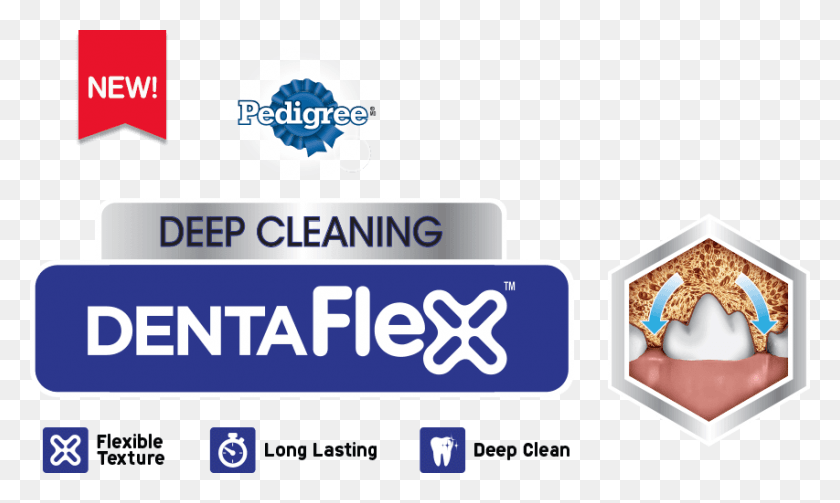 853x485 Pedigree Deep Cleaning Dentaflex Emblem, Text, Electronics, Symbol HD PNG Download