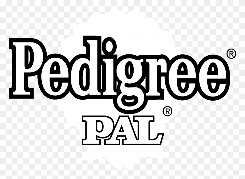 2191x1552 Логотип Pedigree Pal Черно-Белая Графика, Этикетка, Текст, Слово Hd Png Скачать