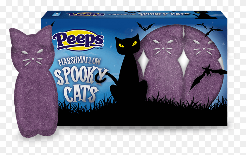 859x516 Peeps Marshmallow Spooky Cats, Black Cat, Cat, Pet HD PNG Download