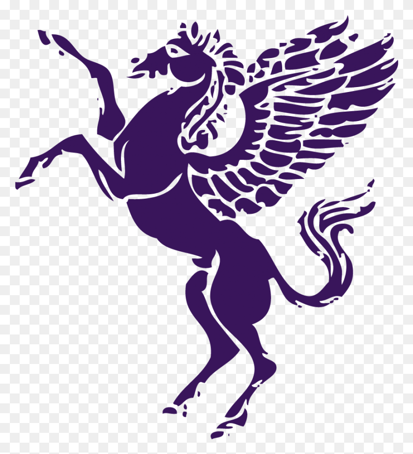 859x951 Descargar Png / Pegasus Templo Interior, Dragón, Símbolo, Emblema Hd Png