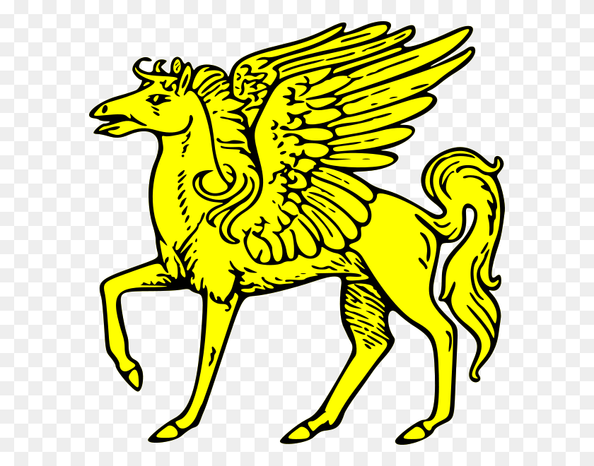 588x600 Pegasus Passant Images Pegasus Coat Of Arms, Symbol, Logo, Trademark HD PNG Download