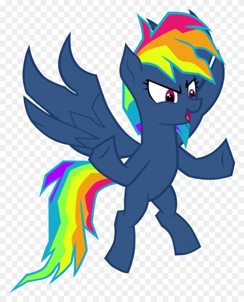 795x999 Pegasus Transparent Evil Library My Little Pony Evil Rainbow Dash, Graphics, Pattern HD PNG Download