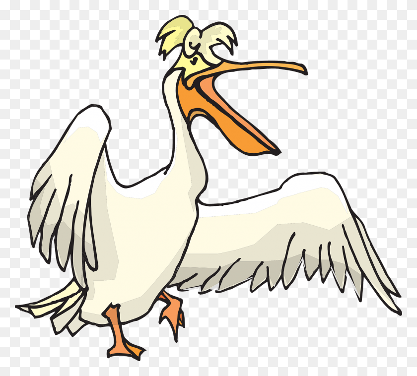 1280x1146 Pelican Clip Art, Pájaro, Animal, Martillo Hd Png