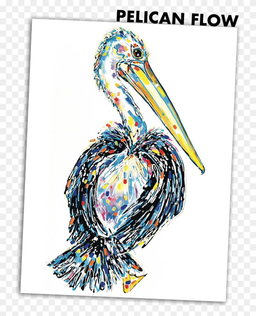 741x975 Pelican Flow Card Pelícano Blanco, Pájaro, Animal, Cigüeña Hd Png
