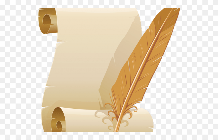 552x481 Pen And Paper Clipart Old Paper And Pen, Scroll, Staircase HD PNG Download