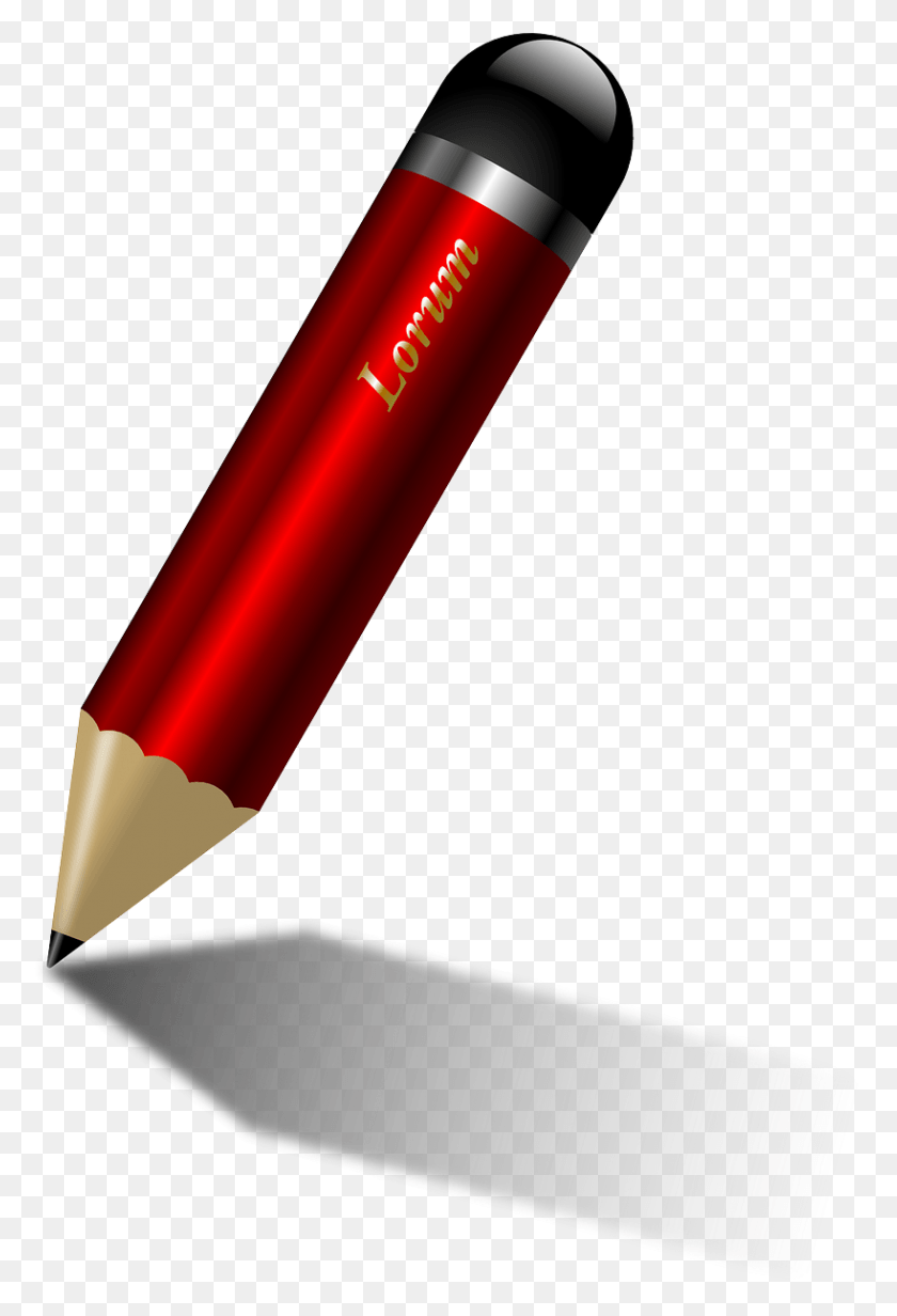 818x1230 Pen Pencil Shiny Red Pencil, Dynamite, Bomb, Weapon HD PNG Download