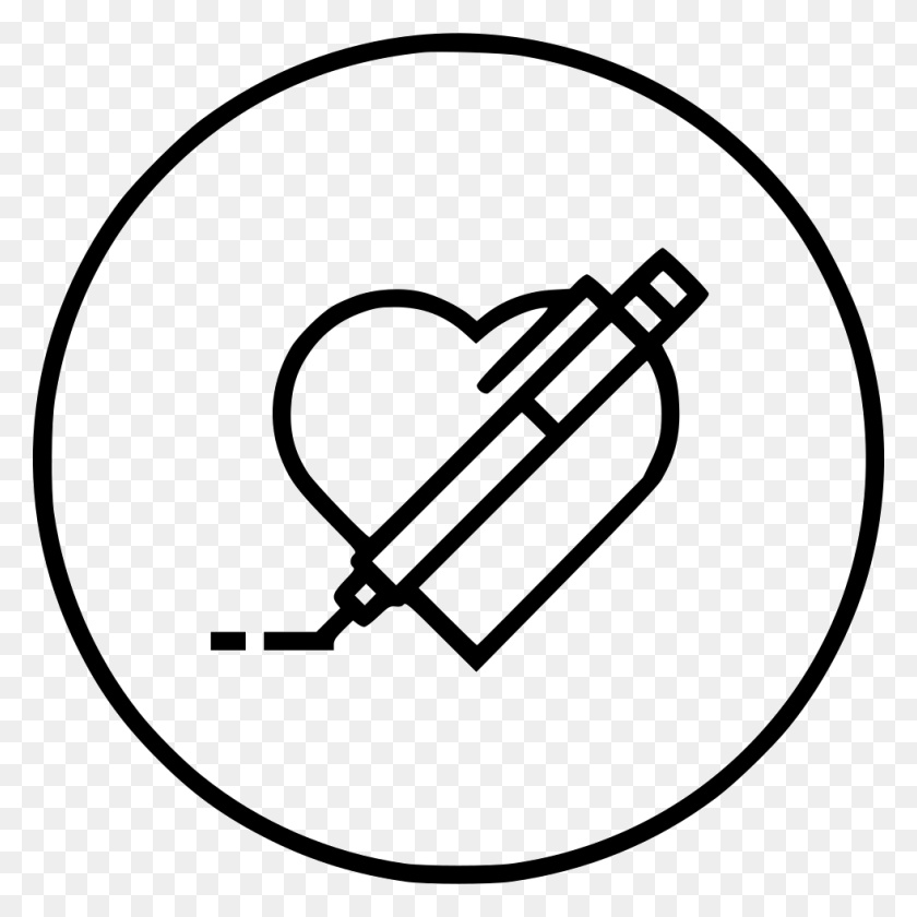980x980 Pen Pencil Write Draw Design Heart Like Favorite Drawing, Stencil, Symbol, Hand HD PNG Download