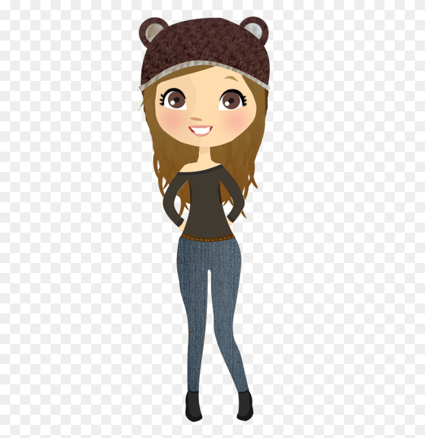316x806 Pencil Illustration Illustration Girl Cartoon Drawings Hipster Dolls, Clothing, Apparel, Sleeve HD PNG Download