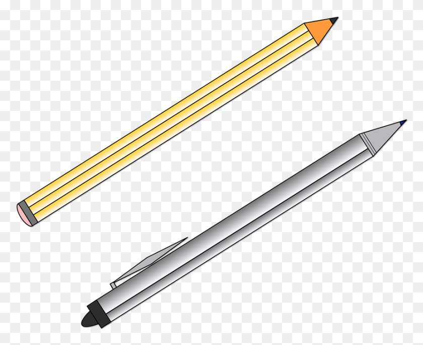 861x689 Pencil Pen Write Writing Office School Stationery Windscreen Wiper, Weapon, Weaponry, Sword HD PNG Download