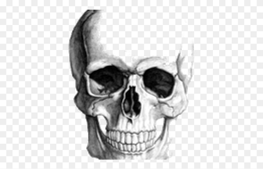 417x481 Pencil Skull Drawings, Head, Alien, Face HD PNG Download