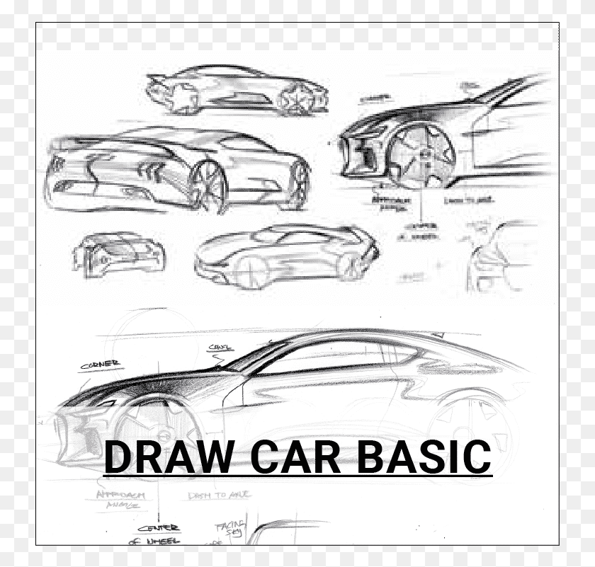 741x741 Pencils Drawing Car Renault Fluence, Text HD PNG Download