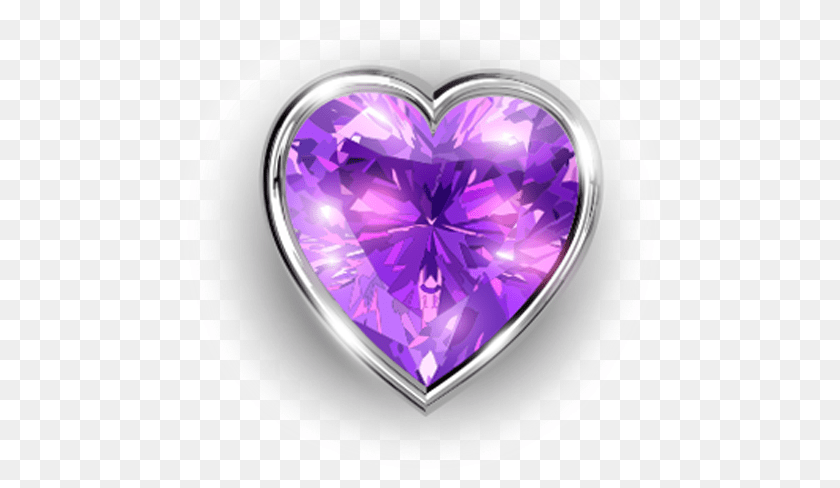 511x488 Pendant Purple Heart Diamond, Accessories, Gemstone, Jewelry, Ornament Sticker PNG