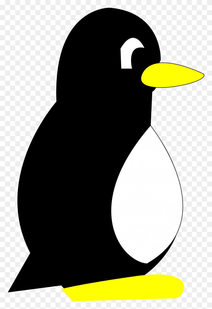 1475x2205 Penguin Clipart Cartoon Penguin Side View, Moon, Outer Space, Night HD PNG Download