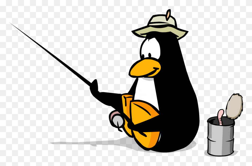 1580x1000 Penguin Clipart Ice Fishing Club Penguin Ping Pong, Clothing, Apparel HD PNG Download