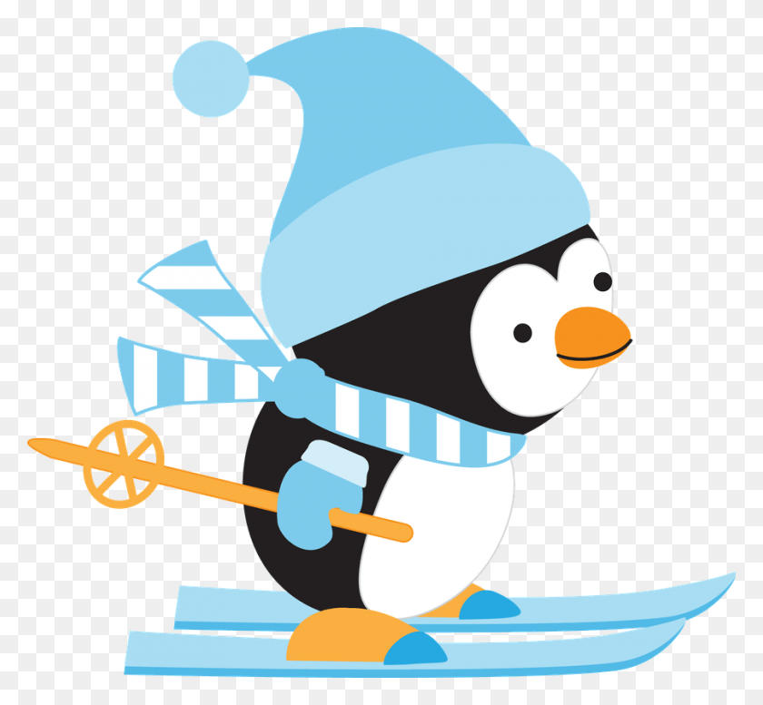 900x828 Penguin Clipart Penguin Images Penguin Illustration Penguin Skiing Clip Art, Outdoors, Nature, Snow HD PNG Download