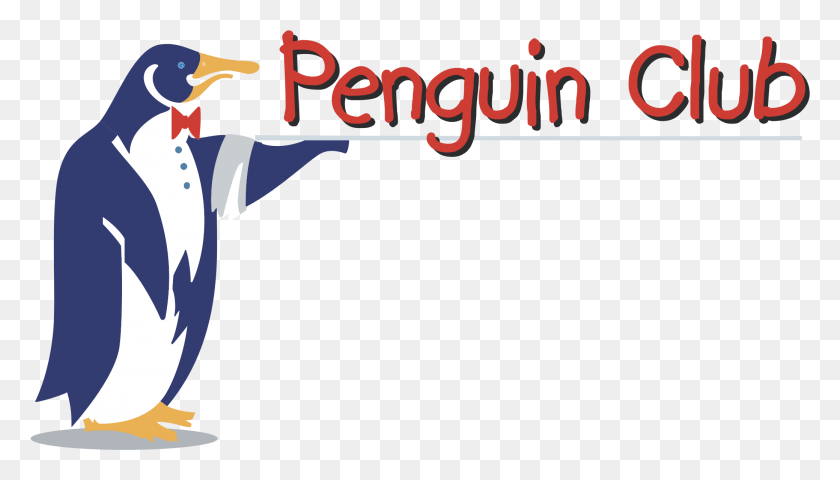 2078x1119 Penguin Club Logo Transparent Adlie Penguin, Text, Clothing, Apparel HD PNG Download