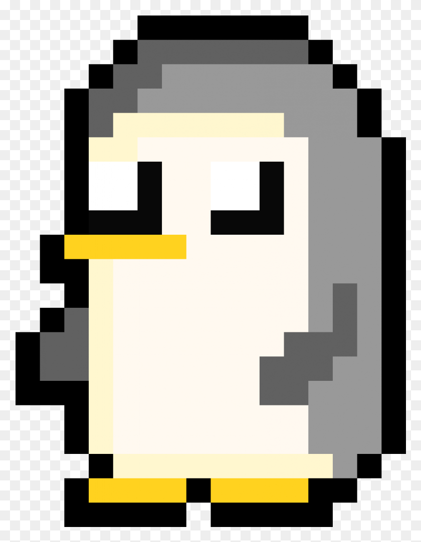 801x1051 Penguin Minecraft Pixel Art Steve, Text, Cross, Symbol HD PNG Download