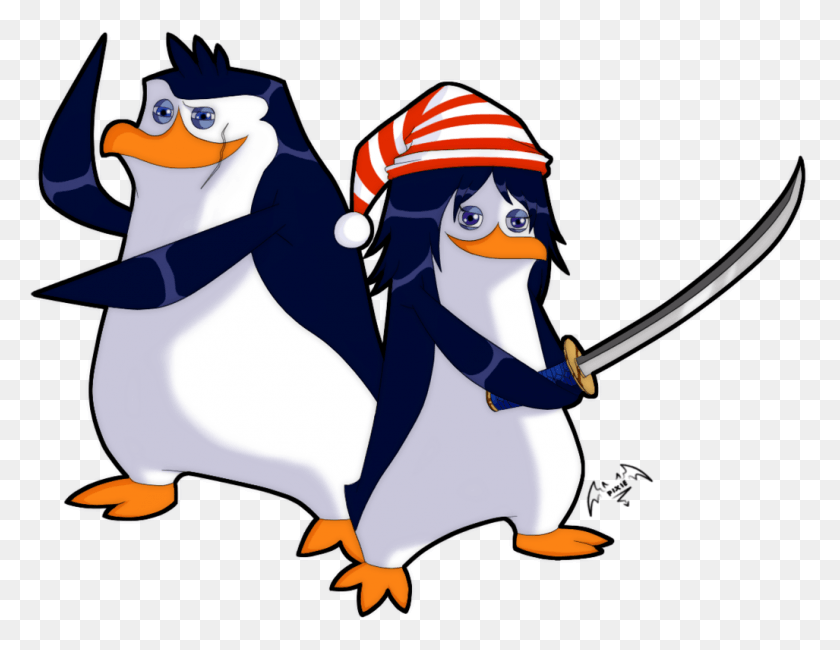 1027x778 Penguins Of Madagascar Images Rico And Rei By Pixie Penguin, Bird, Animal, Person HD PNG Download