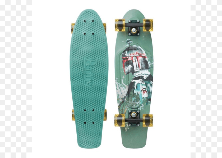 Penny Board Boba Fett, Skateboard, Helmet Sticker PNG