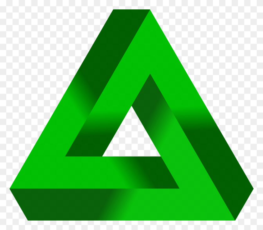 865x750 Penrose Triangle Drawing Line Art Penrose Triangle HD PNG Download