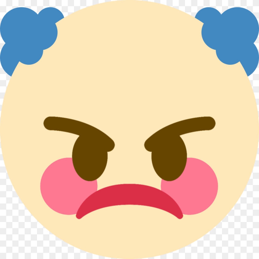 Pensive Clown, Head, Person, Face Sticker PNG