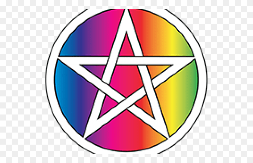 541x481 Descargar Png Pentáculo Png Pentagrama Verde Wicca, Símbolo, Símbolo De Estrella, Logotipo Hd Png