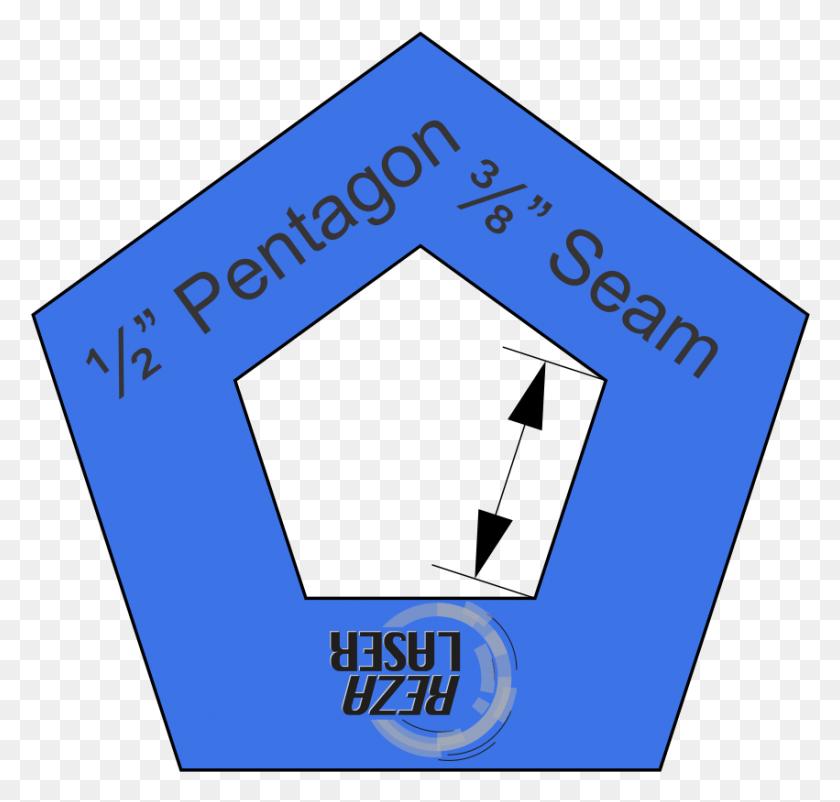 851x810 Pentagon Inch Acrylic Template I Spy With Seam Smpn 5 Mojokerto, Text, Label, Triangle HD PNG Download