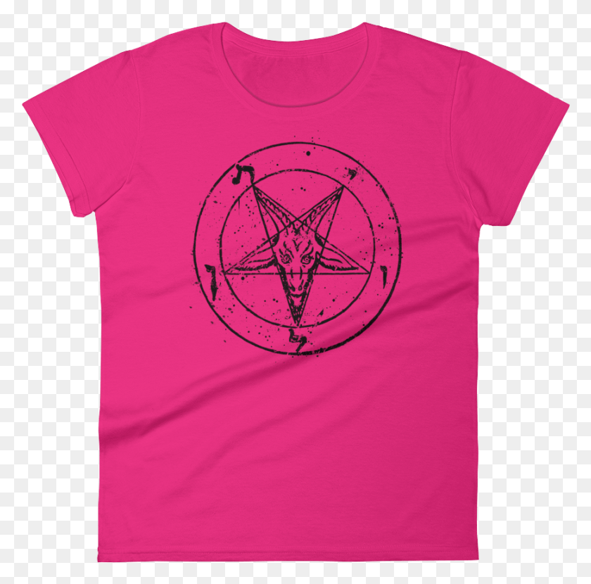 868x857 Pentagram Mockup Flat Front Hot Pink Original Active Shirt, Clothing, Apparel, T-shirt HD PNG Download