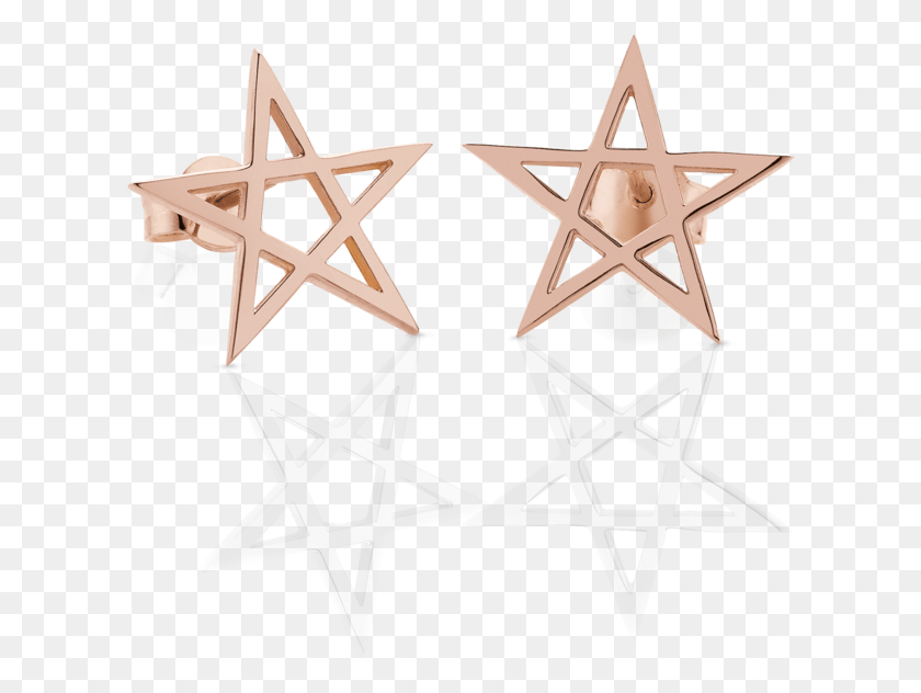 611x572 Pentagram Stud Earrings 20Mm Triangle, Cross, Symbol, Star Symbol Descargar Hd Png
