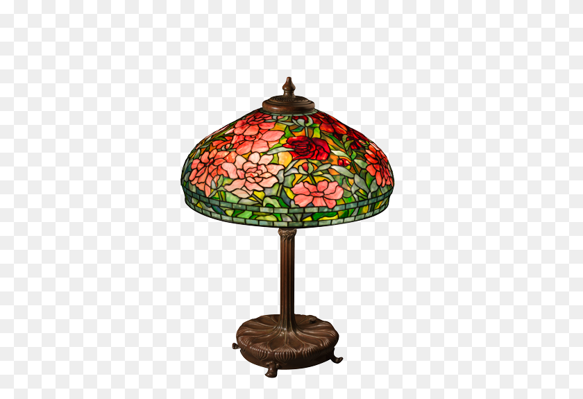 461x515 Peony Shade Stained Glass, Lamp, Table Lamp, Lampshade HD PNG Download