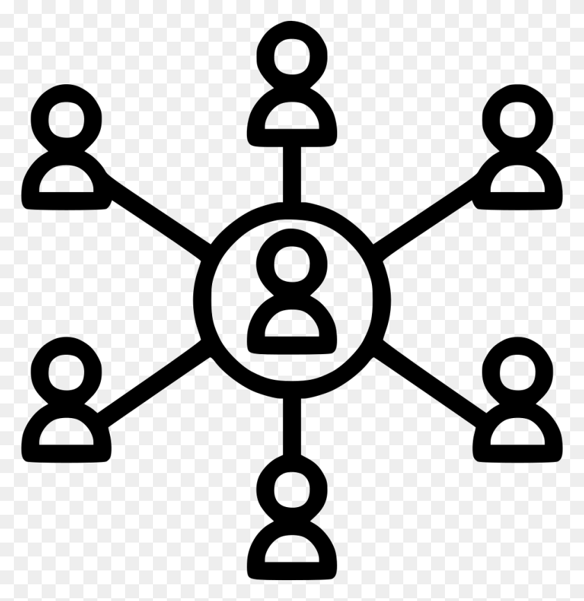 People Connection Svg Icon Free Hub And Spoke Icon, Scissors, Blade, Weapon HD PNG Download