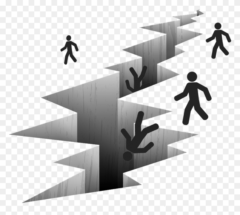1136x1009 People Falling Into A Cavern Fall Through The Cracks, Symbol, Person, Human HD PNG Download
